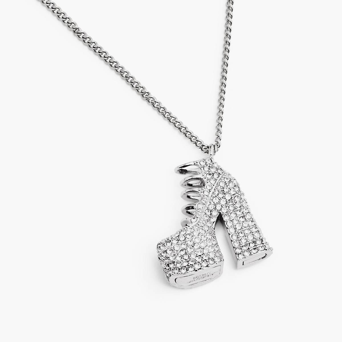 Women Marc Jacobs Pave Kiki Boot Necklaces Silver | UK MJ2861-Q40