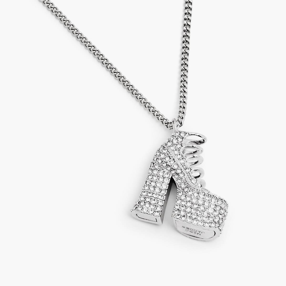 Women Marc Jacobs Pave Kiki Boot Necklaces Silver | UK MJ2861-Q40