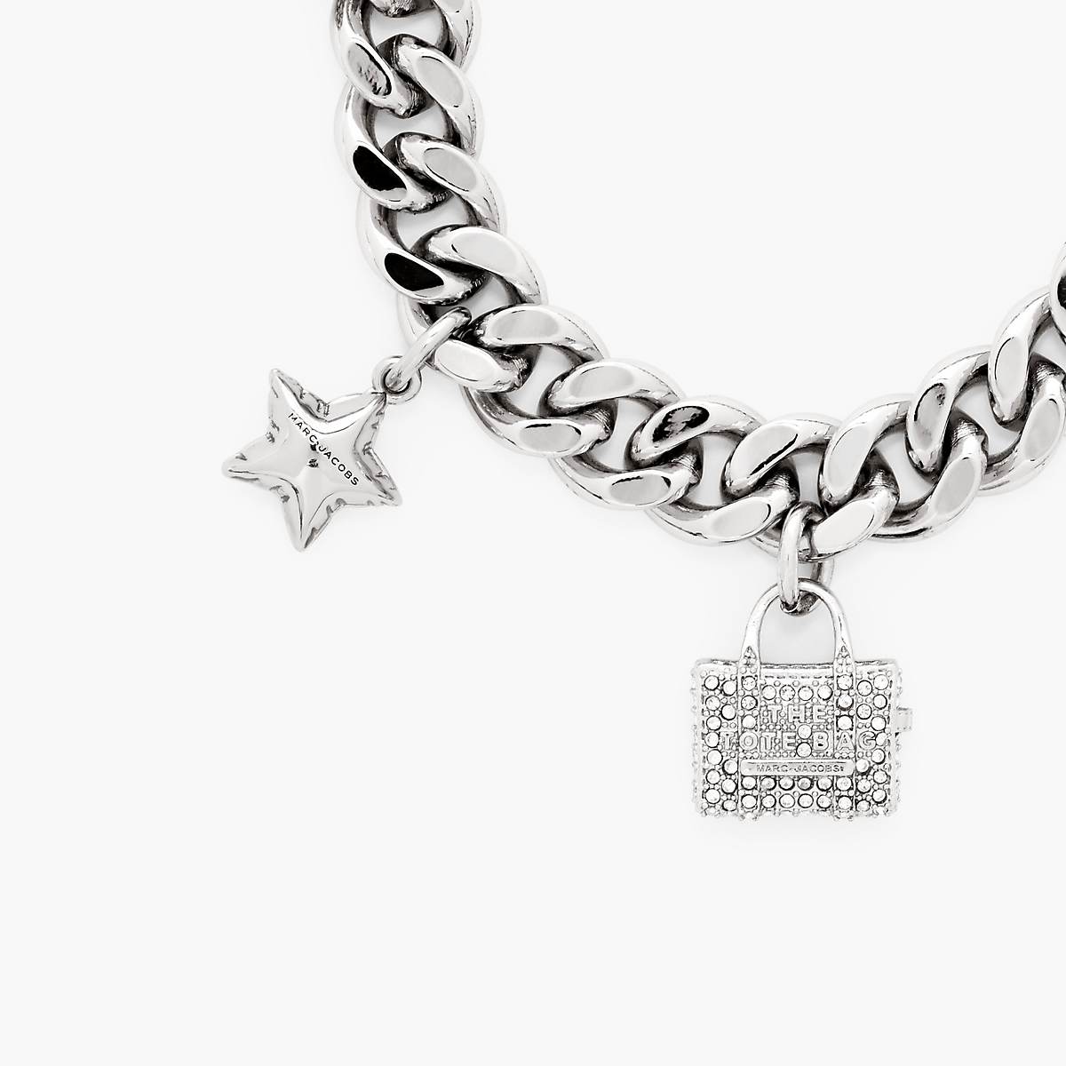 Women Marc Jacobs Pave Mini Icon Charm Bracelets Silver | UK MJ0781-N56