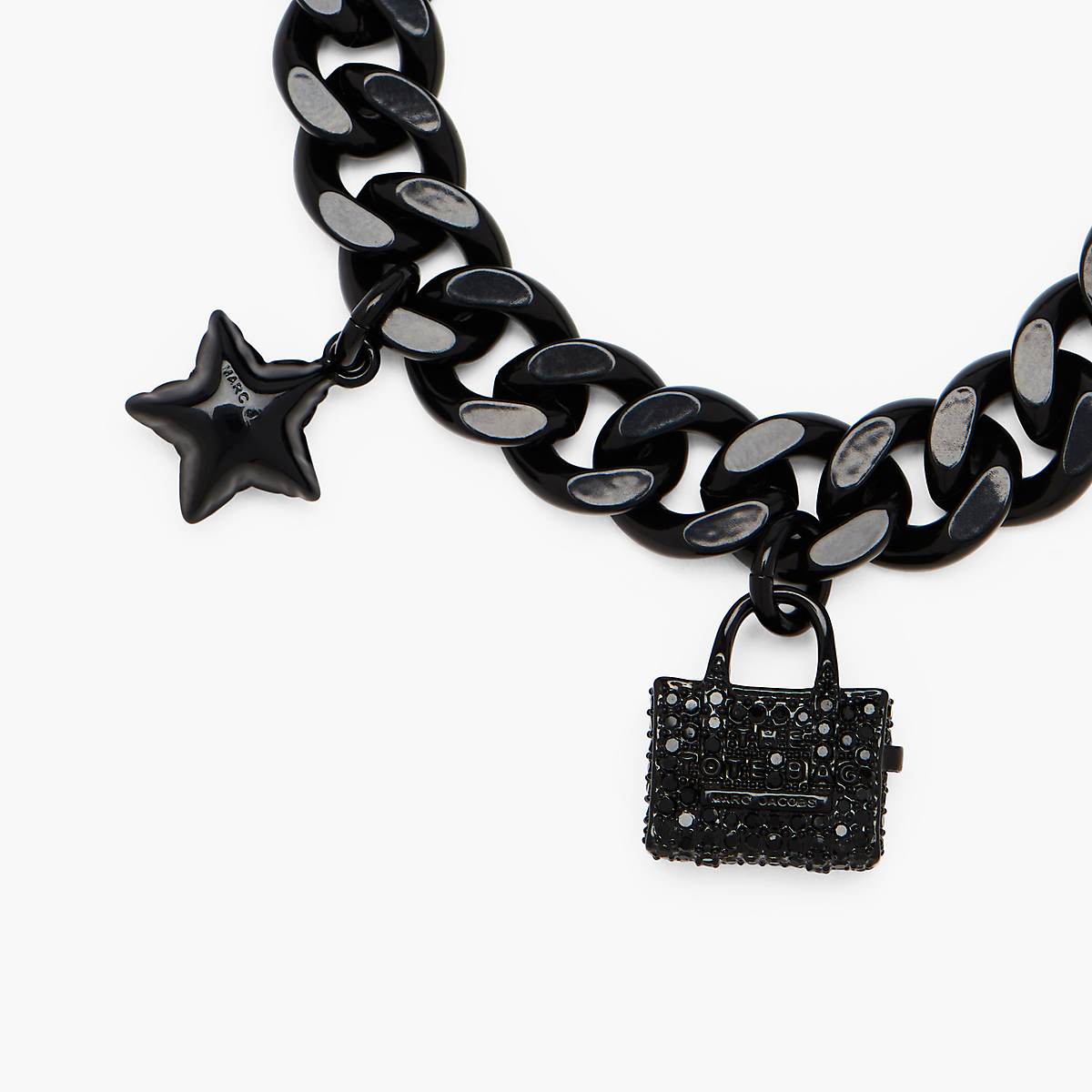 Women Marc Jacobs Pave Mini Icon Charm Bracelets Black | UK MJ1695-M34