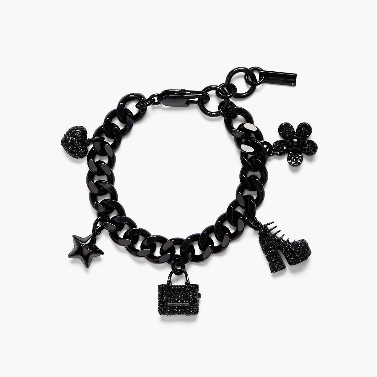 Women Marc Jacobs Pave Mini Icon Charm Bracelets Black | UK MJ1695-M34