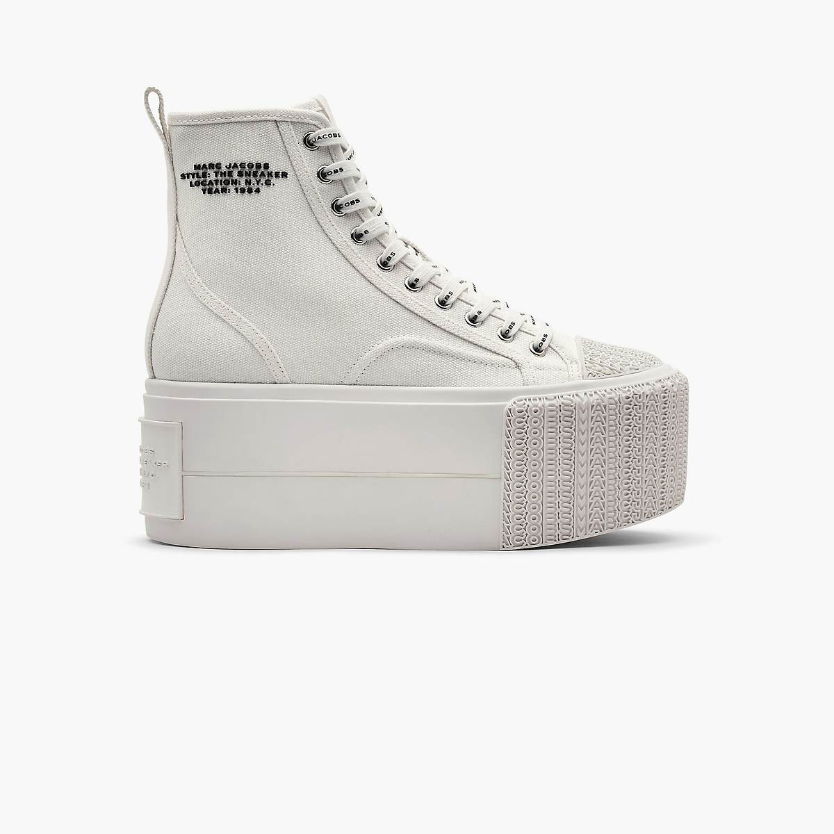 Women Marc Jacobs Platform High Top Trainers White | UK MJ6578-T51