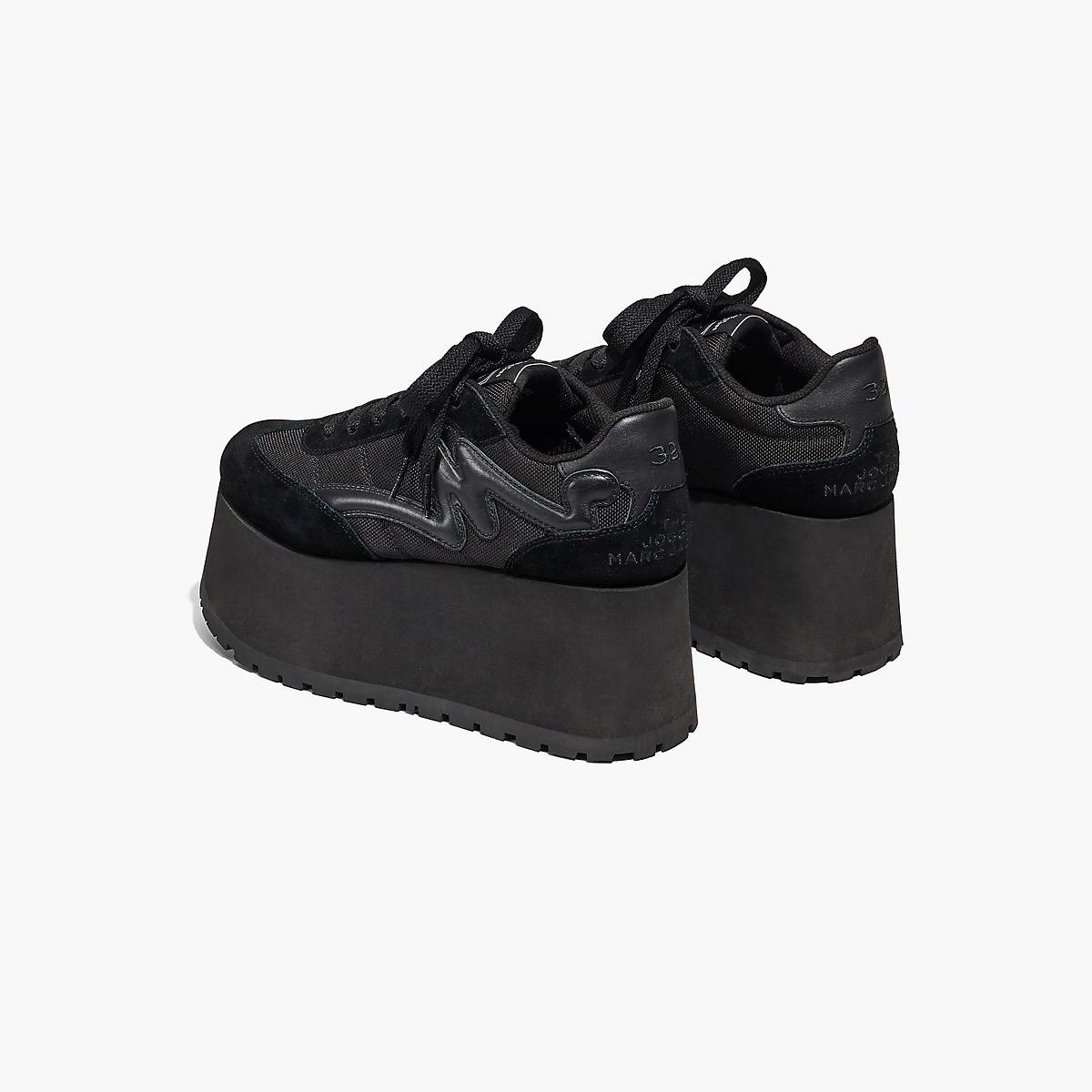 Women Marc Jacobs Platform Jogger Trainers Black | UK MJ9428-Z34