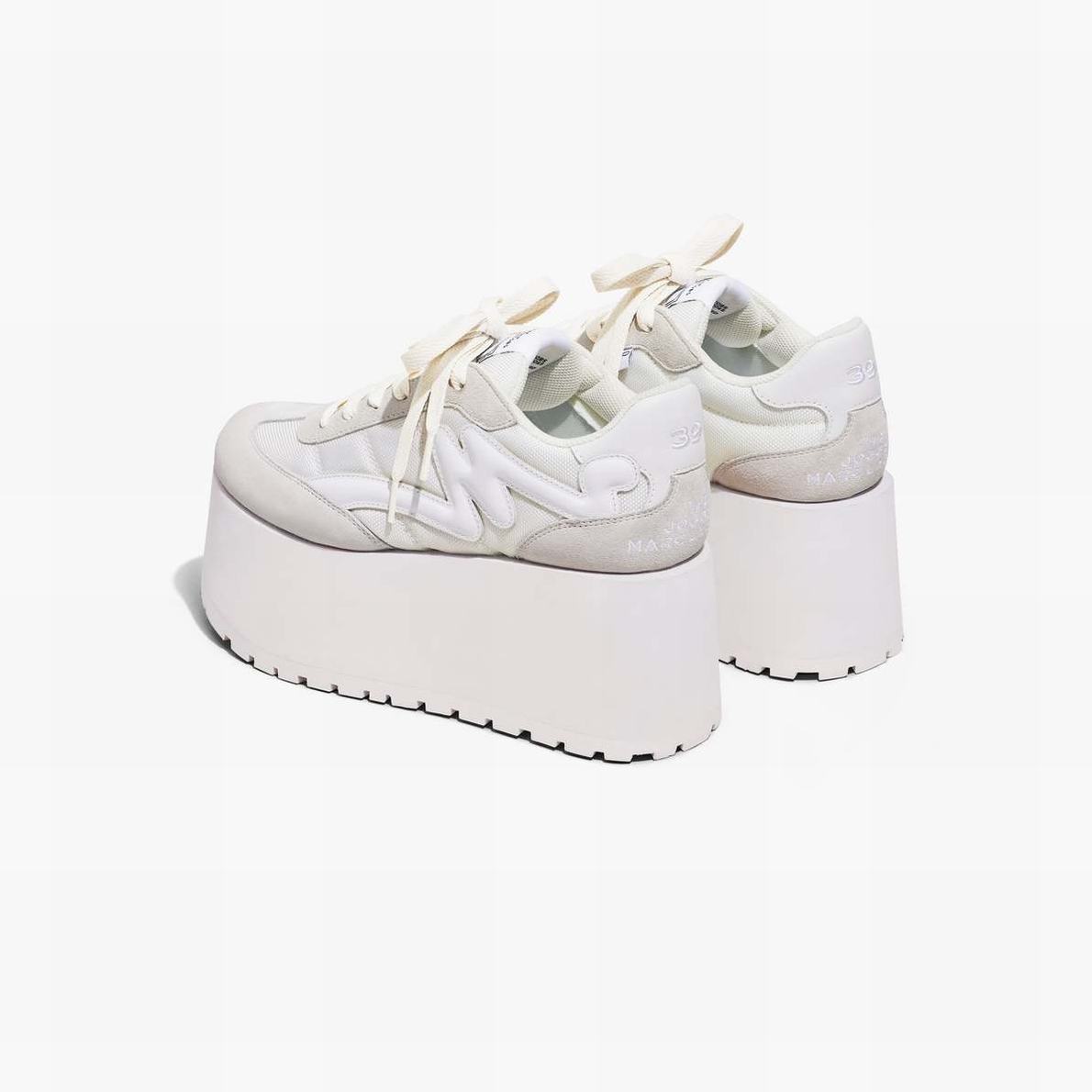 Women Marc Jacobs Platform Jogger Trainers White | UK MJ0359-X17