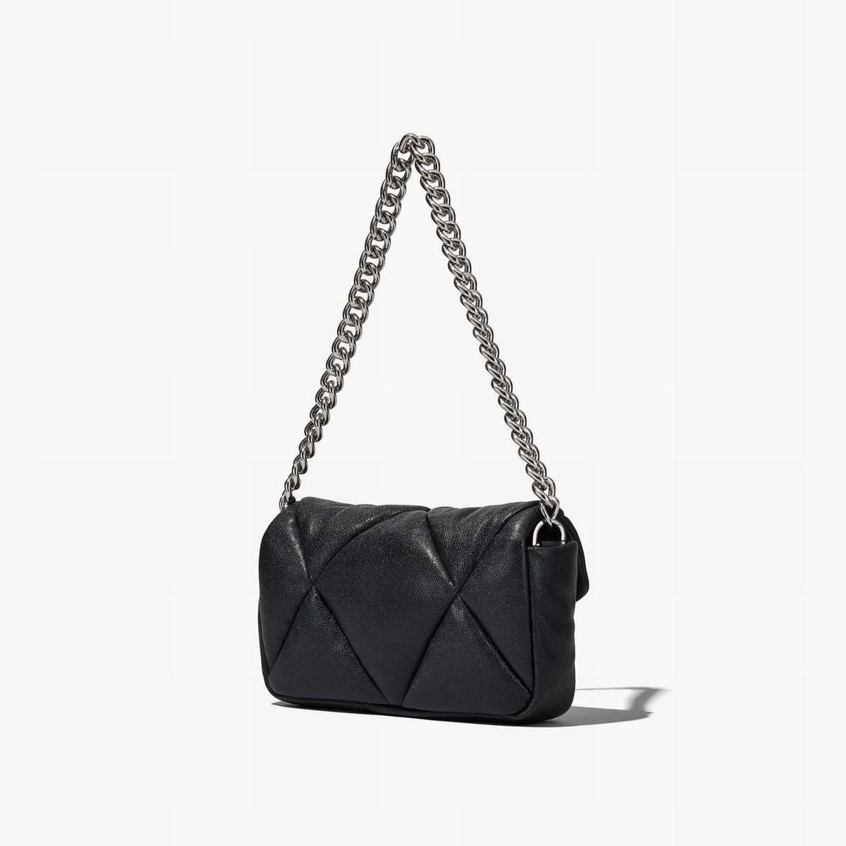 Women Marc Jacobs Puffy Diamond Quilted Shoulder Bags Black | UK MJ5708-K41