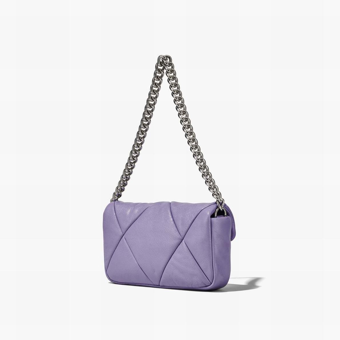 Women Marc Jacobs Puffy Diamond Quilted Shoulder Bags Purple | UK MJ1295-L20