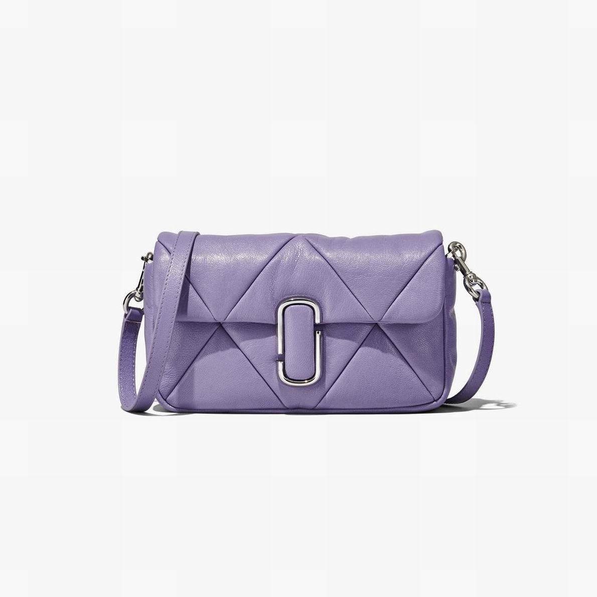 Women Marc Jacobs Puffy Diamond Quilted Shoulder Bags Purple | UK MJ1295-L20