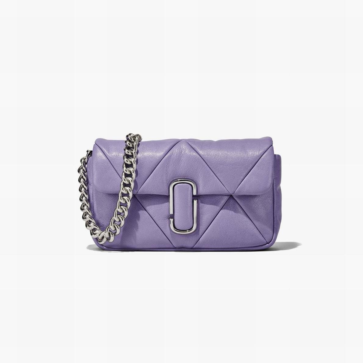 Women Marc Jacobs Puffy Diamond Quilted Shoulder Bags Purple | UK MJ1295-L20