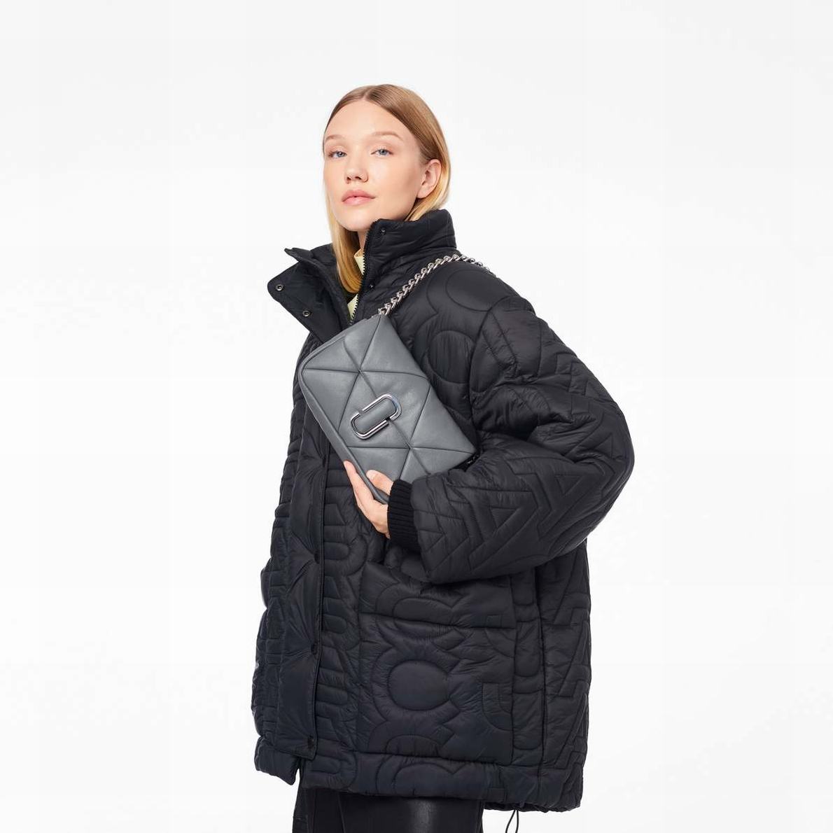 Women Marc Jacobs Puffy Diamond Quilted Shoulder Bags Grey | UK MJ6324-Z35