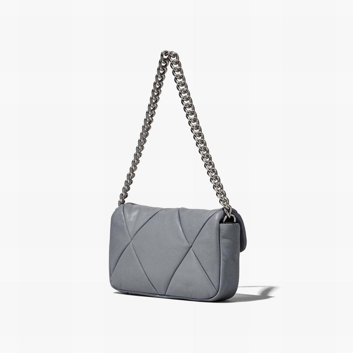 Women Marc Jacobs Puffy Diamond Quilted Shoulder Bags Grey | UK MJ6324-Z35