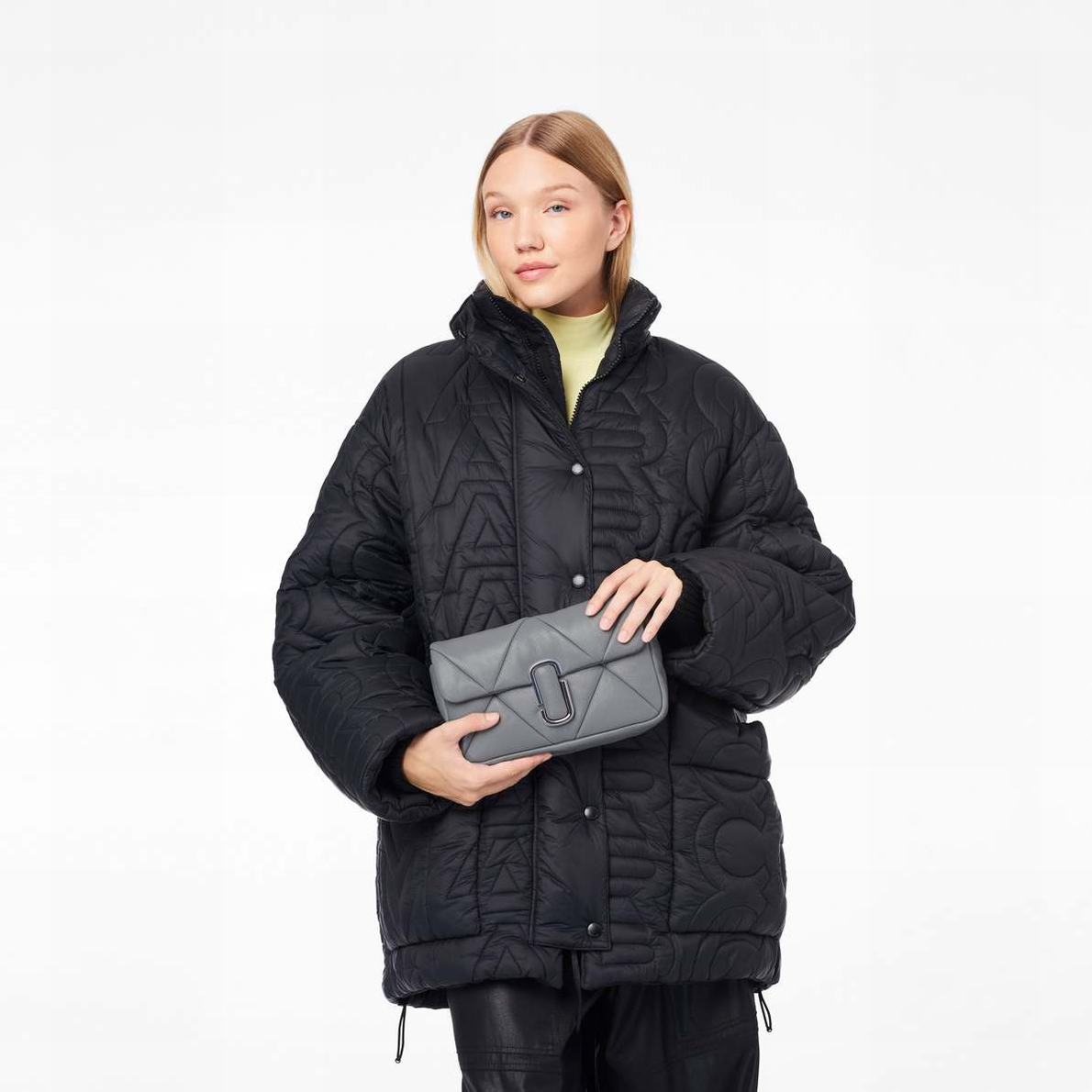 Women Marc Jacobs Puffy Diamond Quilted Shoulder Bags Grey | UK MJ6324-Z35