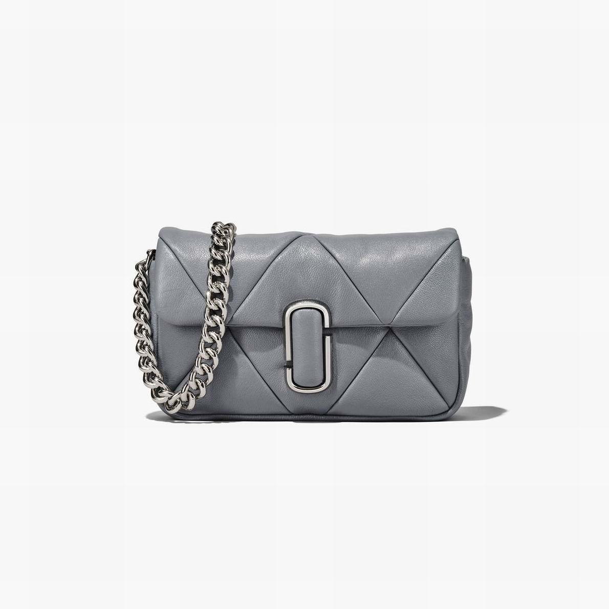 Women Marc Jacobs Puffy Diamond Quilted Shoulder Bags Grey | UK MJ6324-Z35