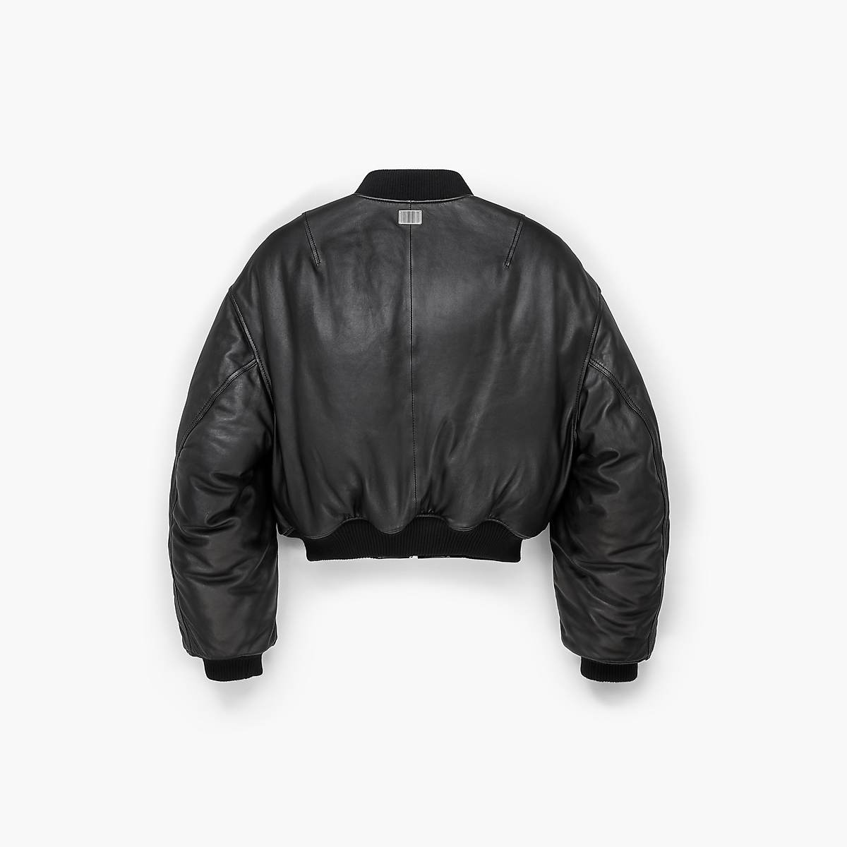 Women Marc Jacobs Puffy Leather Bomber Jackets Black | UK MJ4910-O91