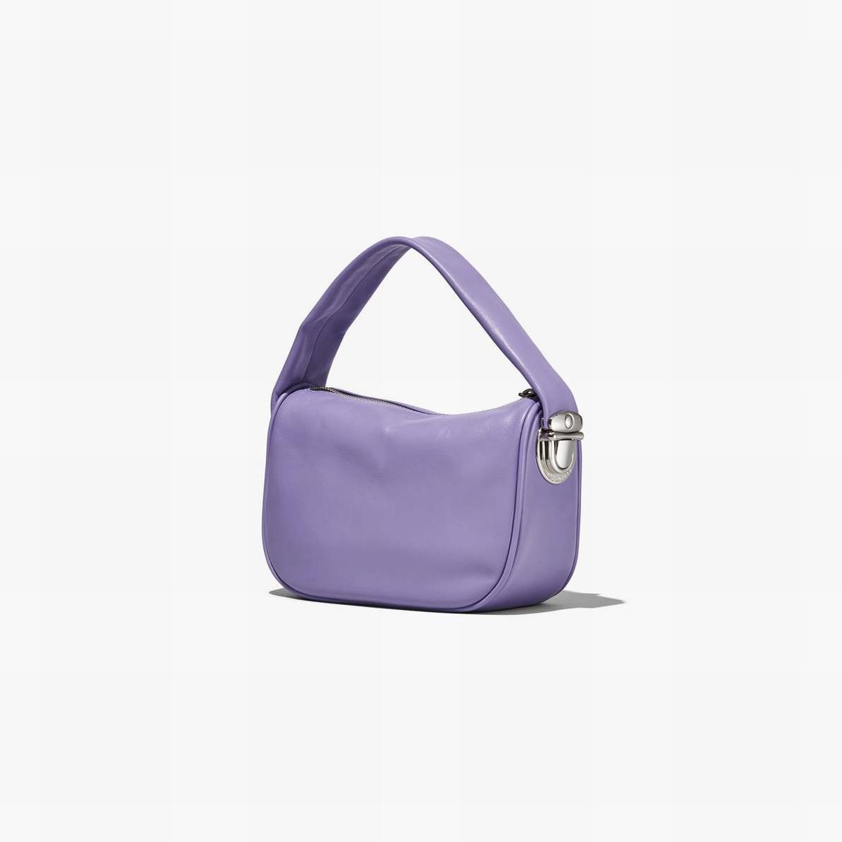 Women Marc Jacobs Pushlock Mini Hobo Shoulder Bags Purple | UK MJ3860-S59