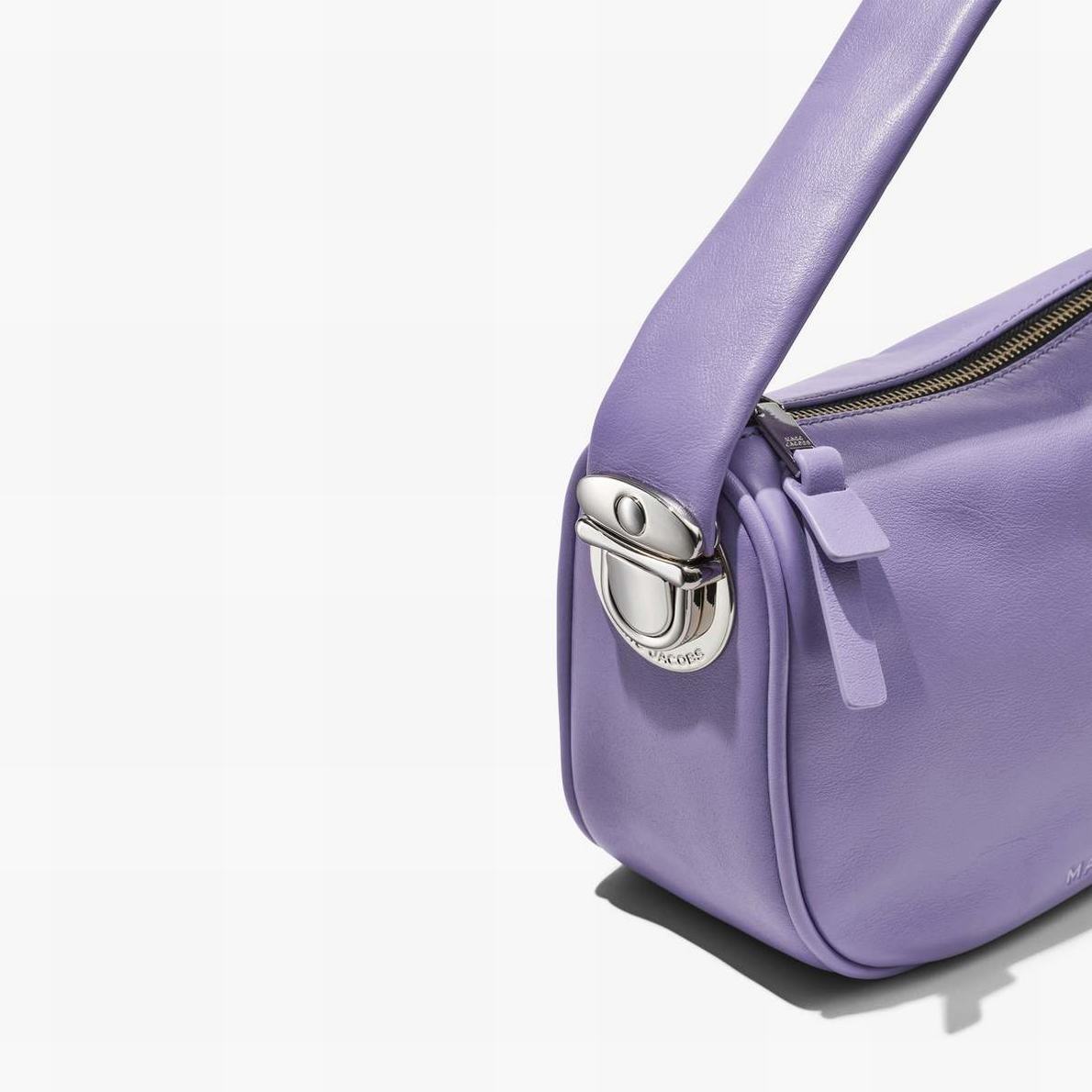 Women Marc Jacobs Pushlock Mini Hobo Shoulder Bags Purple | UK MJ3860-S59