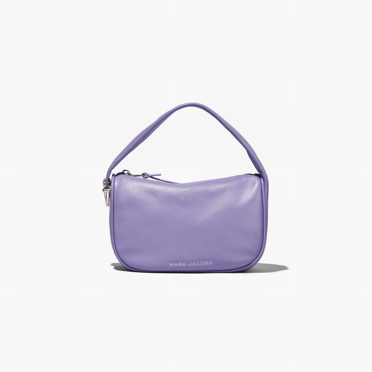 Women Marc Jacobs Pushlock Mini Hobo Shoulder Bags Purple | UK MJ3860-S59