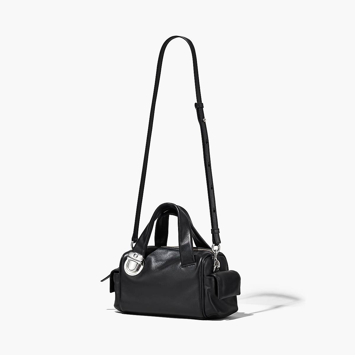 Women Marc Jacobs Pushlock Mini Satchel Bags Black | UK MJ6392-O63