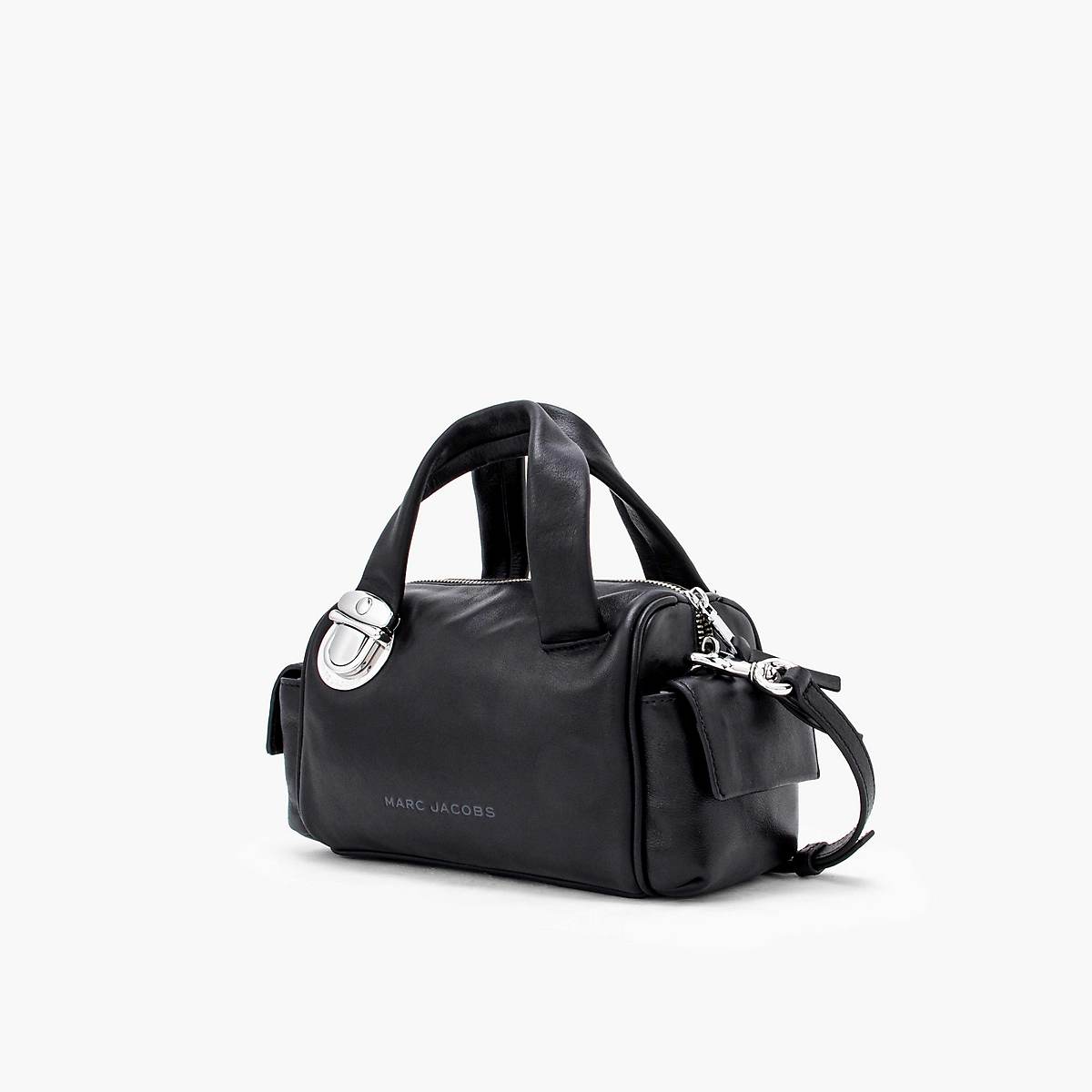 Women Marc Jacobs Pushlock Mini Satchel Bags Black | UK MJ6392-O63