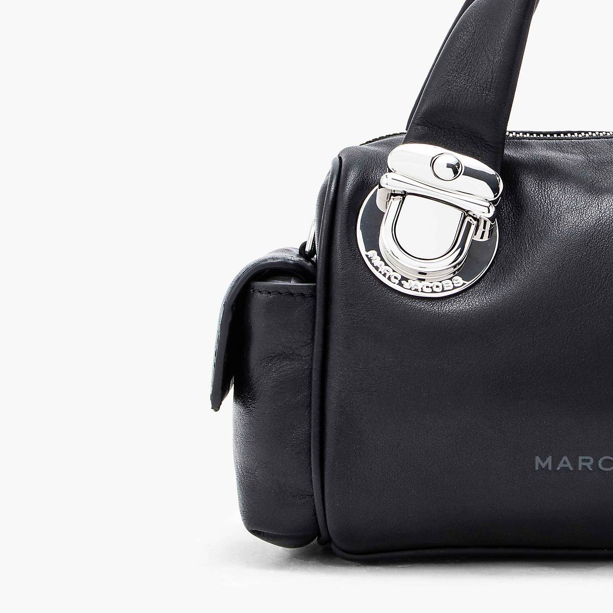 Women Marc Jacobs Pushlock Mini Satchel Bags Black | UK MJ6392-O63