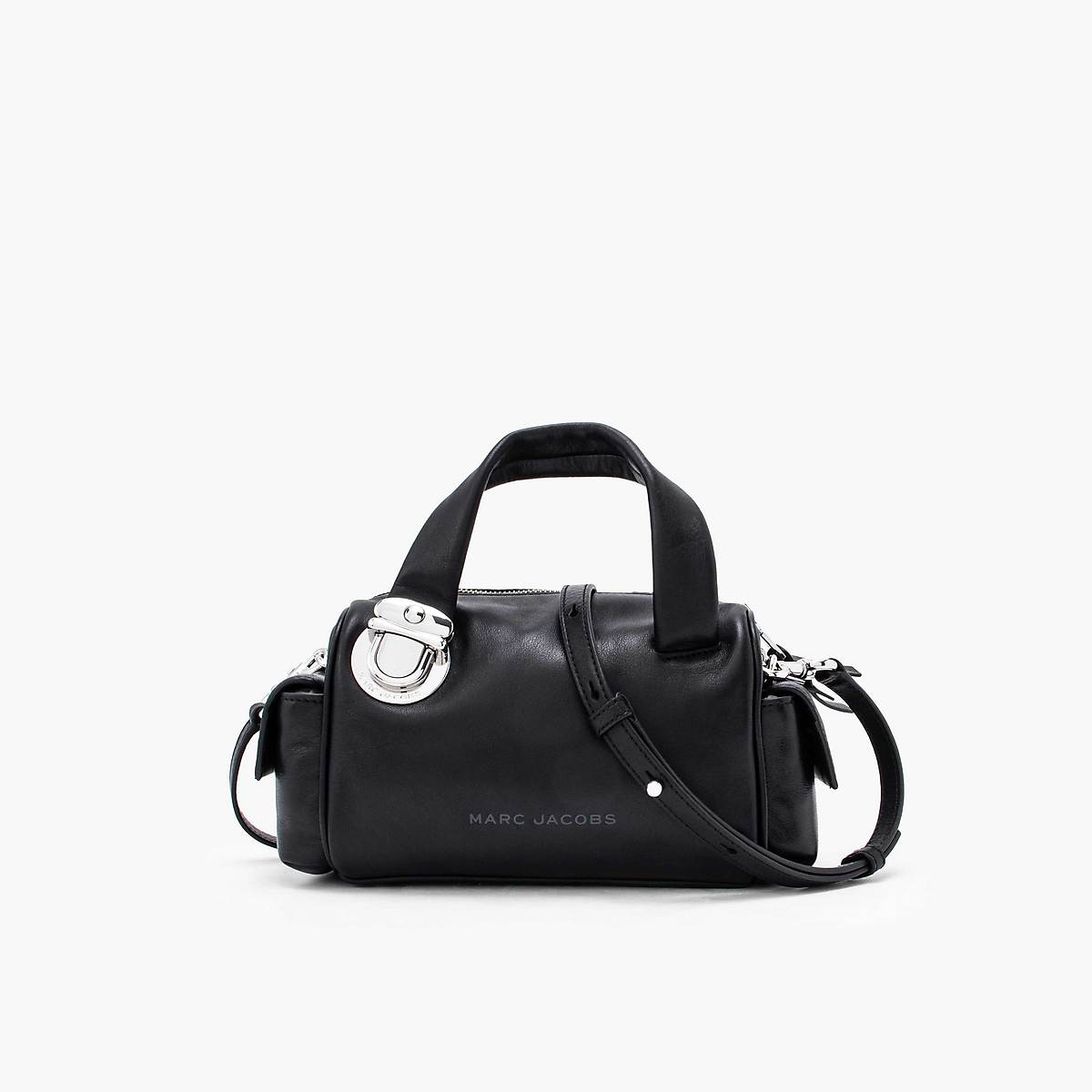 Women Marc Jacobs Pushlock Mini Satchel Bags Black | UK MJ6392-O63