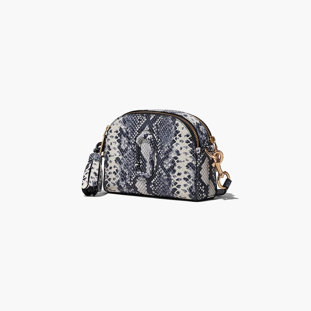 Women Marc Jacobs Python-Embossed Shutter Crossbody Bags White Multicolor | UK MJ1367-Y75