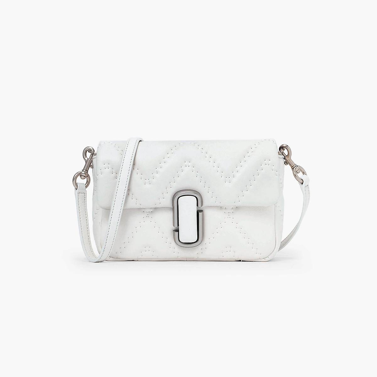 Women Marc Jacobs Quilted Leather J Marc Shoulder Bags White | UK MJ0259-E50