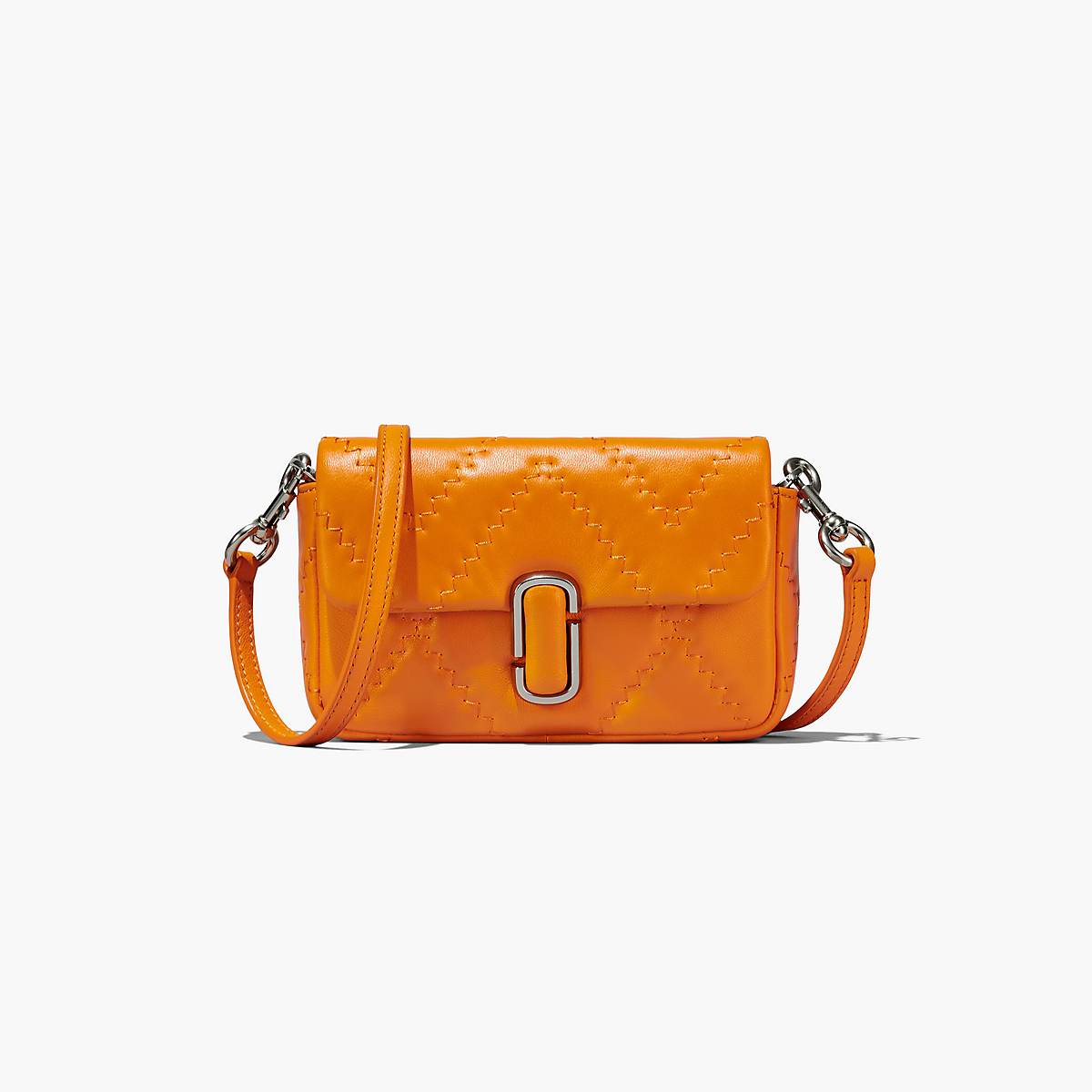 Women Marc Jacobs Quilted Leather J Marc Mini Shoulder Bags Orange | UK MJ9784-R30