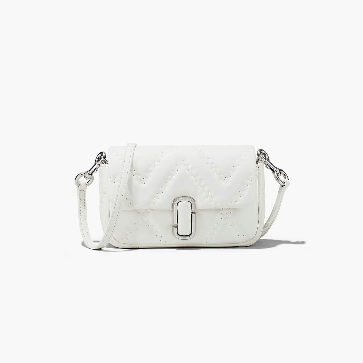 Women Marc Jacobs Quilted Leather J Marc Mini Shoulder Bags White | UK MJ8071-T27