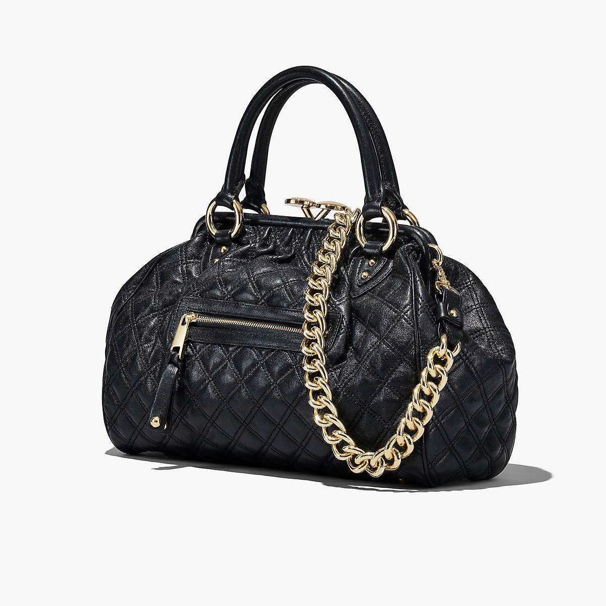 Women Marc Jacobs Re-Edition Quilted Leather Stam Tote Bags Black | UK MJ4705-M42