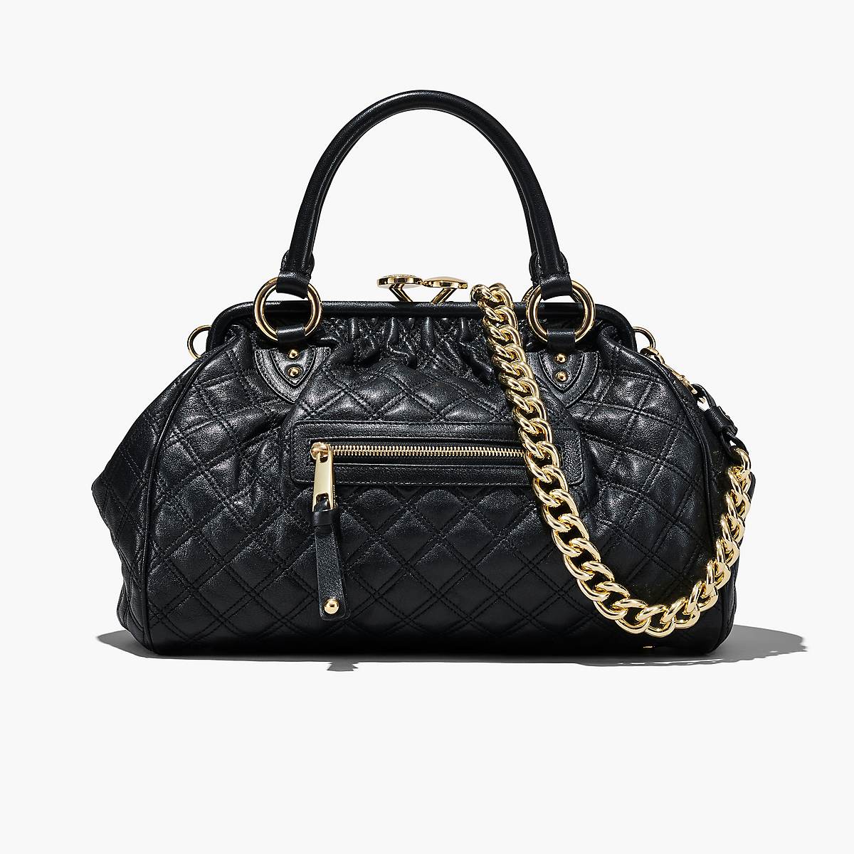 Women Marc Jacobs Re-Edition Quilted Leather Stam Tote Bags Black | UK MJ4705-M42