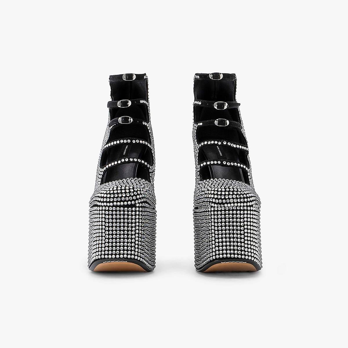 Women Marc Jacobs Rhinestone Kiki Ankle Boots Black | UK MJ9104-U63