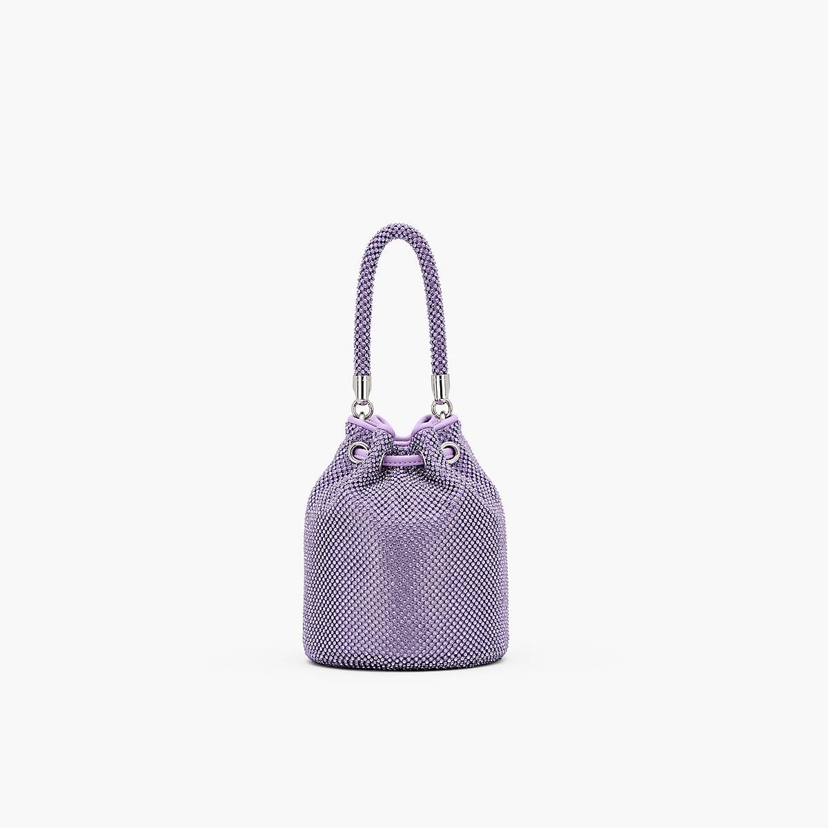 Women Marc Jacobs Rhinestone Mini Bucket Bags Purple | UK MJ2539-D79