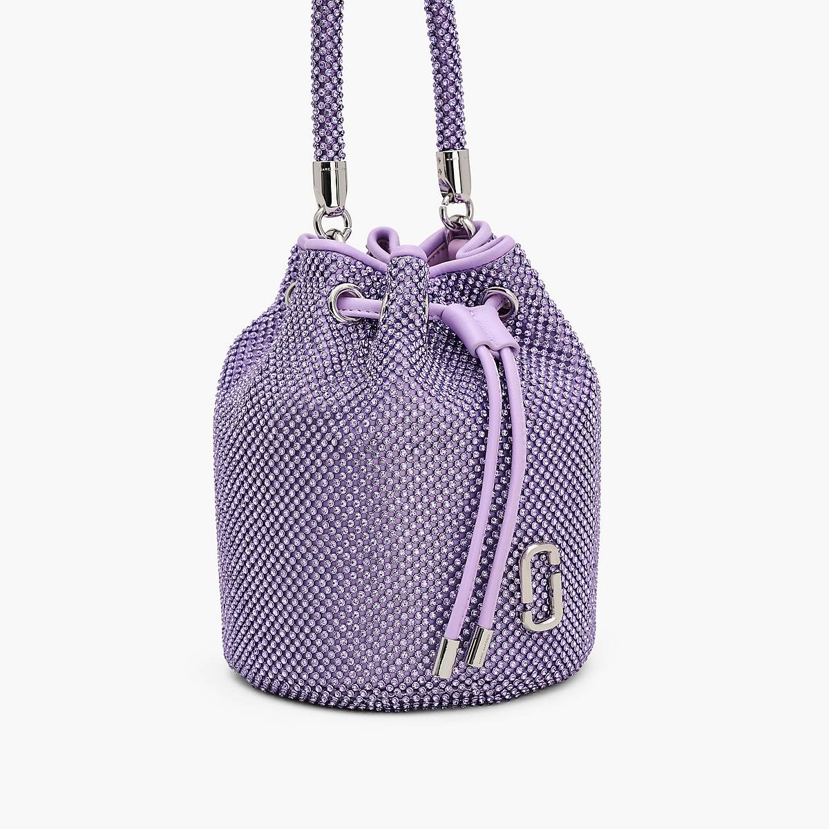 Women Marc Jacobs Rhinestone Mini Bucket Bags Purple | UK MJ2539-D79