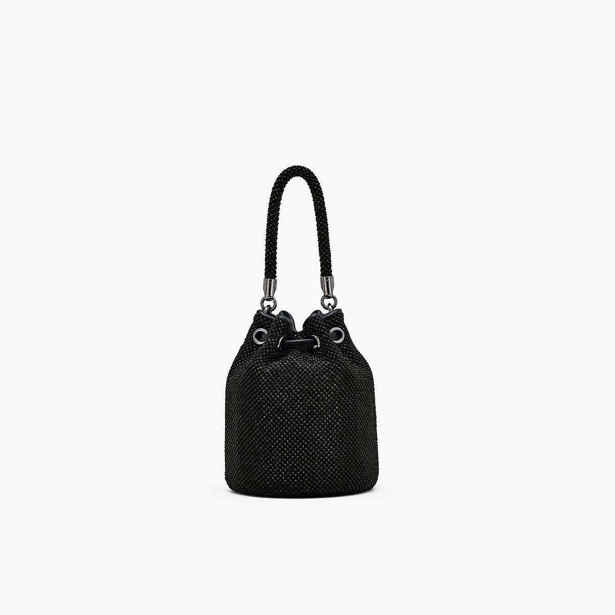 Women Marc Jacobs Rhinestone Mini Bucket Bags Black | UK MJ2916-F72