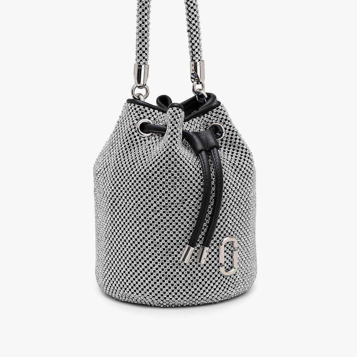 Women Marc Jacobs Rhinestone Mini Bucket Bags Grey | UK MJ7183-G49