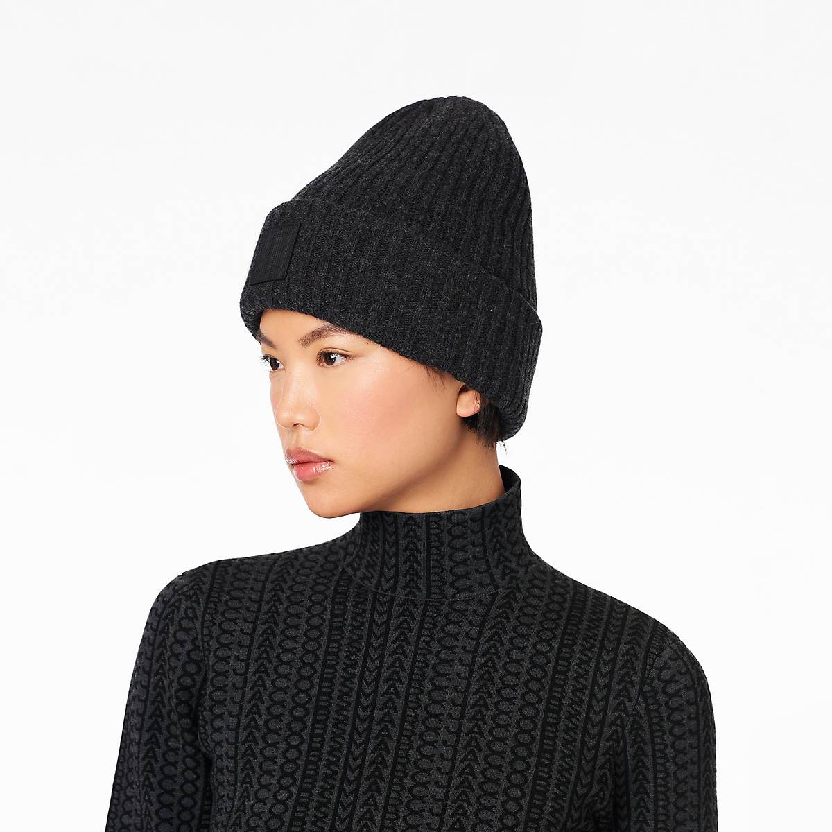 Women Marc Jacobs Ribbed Beanie Grey | UK MJ4957-M01