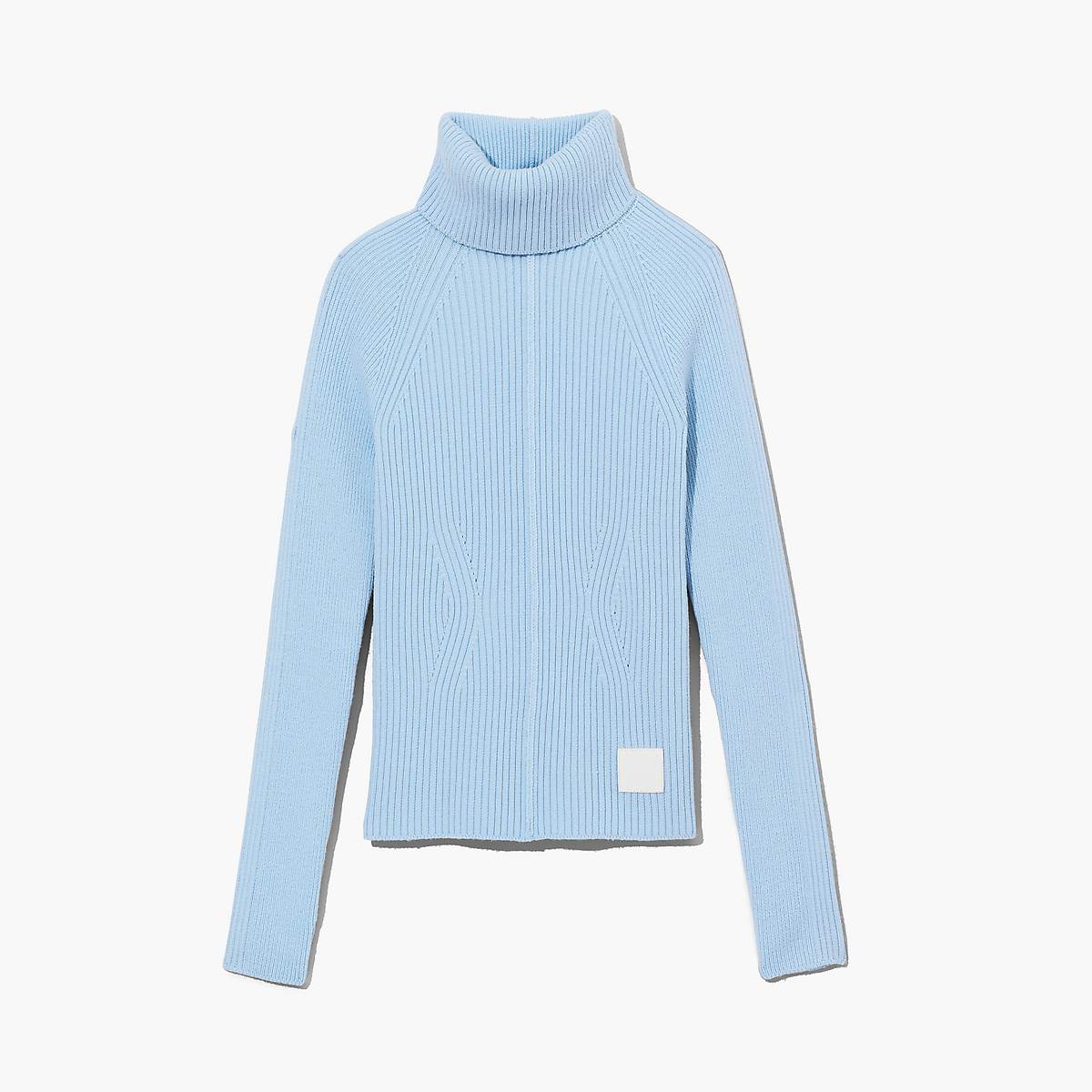 Women Marc Jacobs Ribbed Turtleneck Sweaters Blue | UK MJ9054-F57