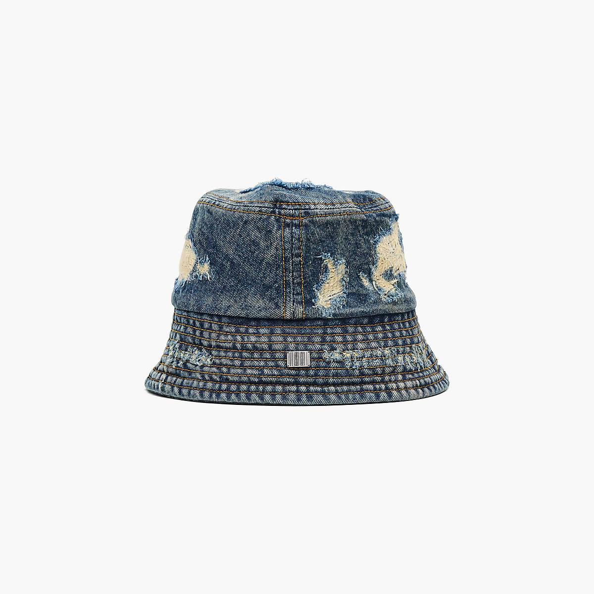 Women Marc Jacobs Rip And Repair Bucket Hats Indigo | UK MJ6917-R62