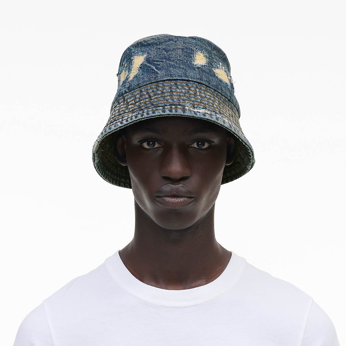 Women Marc Jacobs Rip And Repair Bucket Hats Indigo | UK MJ6917-R62