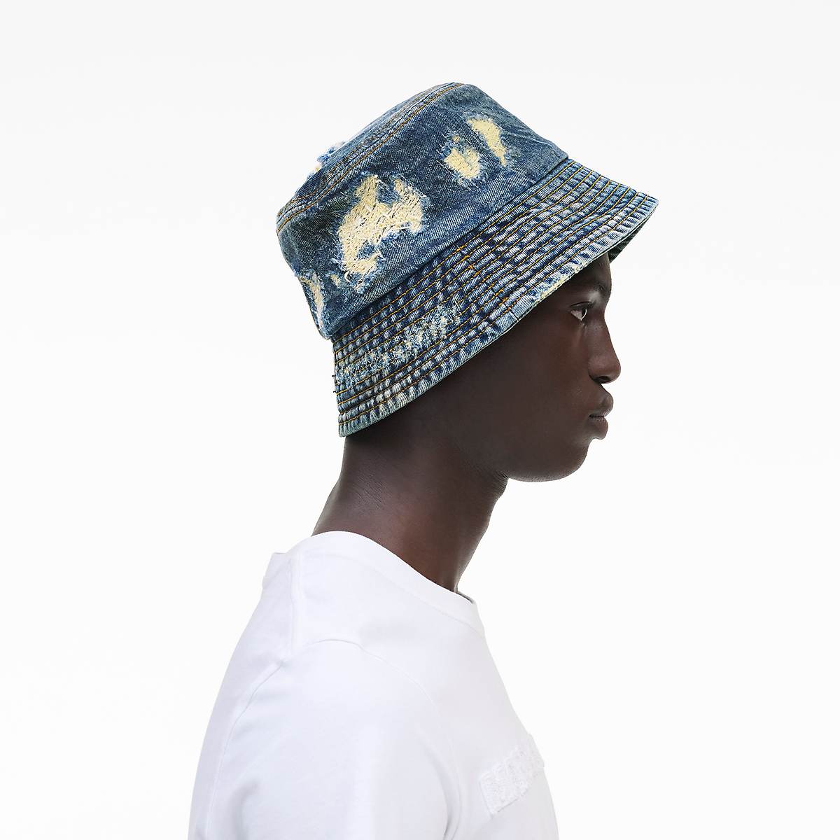 Women Marc Jacobs Rip And Repair Bucket Hats Indigo | UK MJ6917-R62