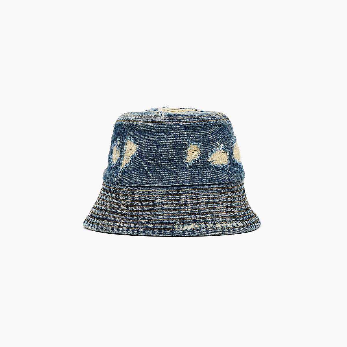 Women Marc Jacobs Rip And Repair Bucket Hats Indigo | UK MJ6917-R62