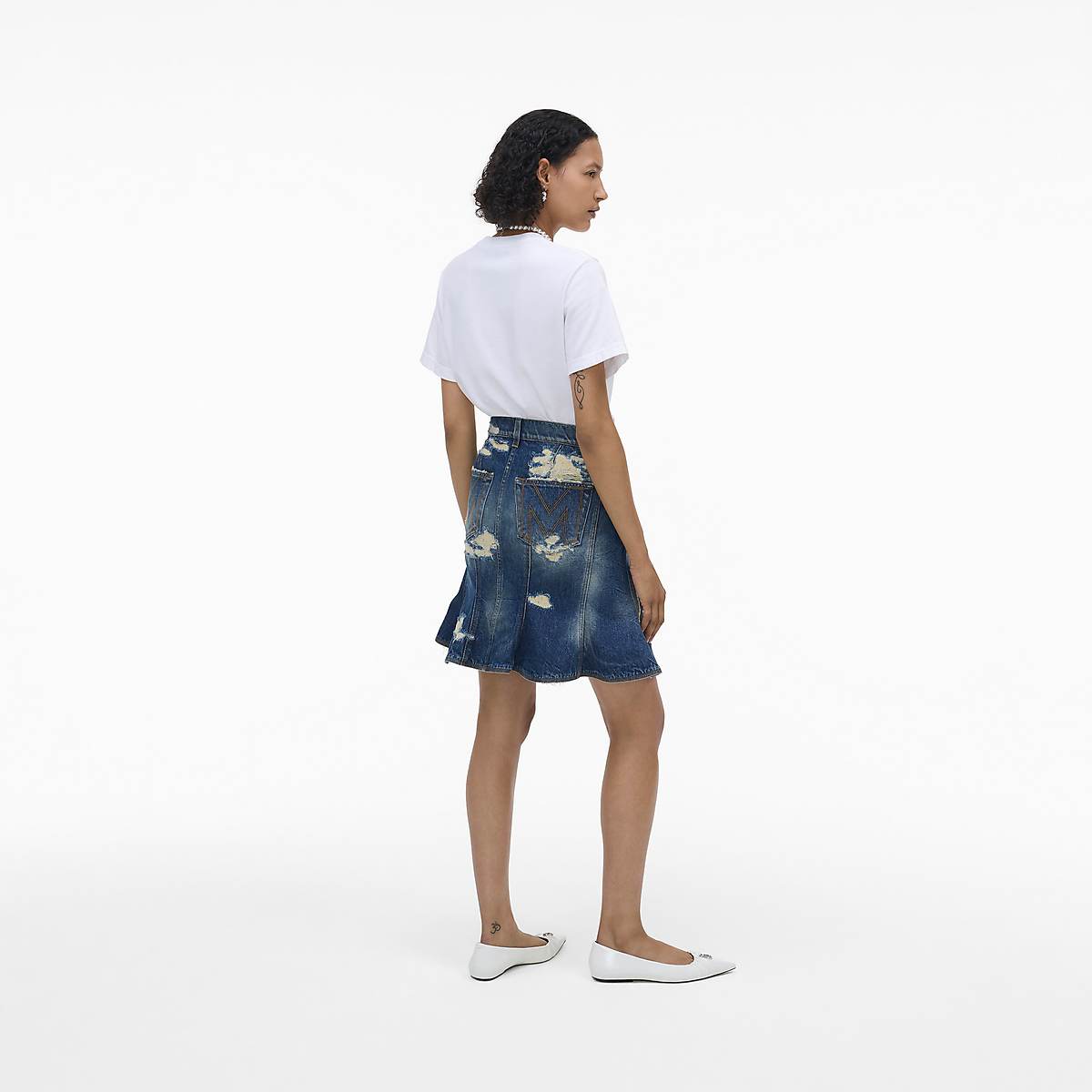 Women Marc Jacobs Rip And Repair Fluted Mini Skirts Indigo | UK MJ6519-R49