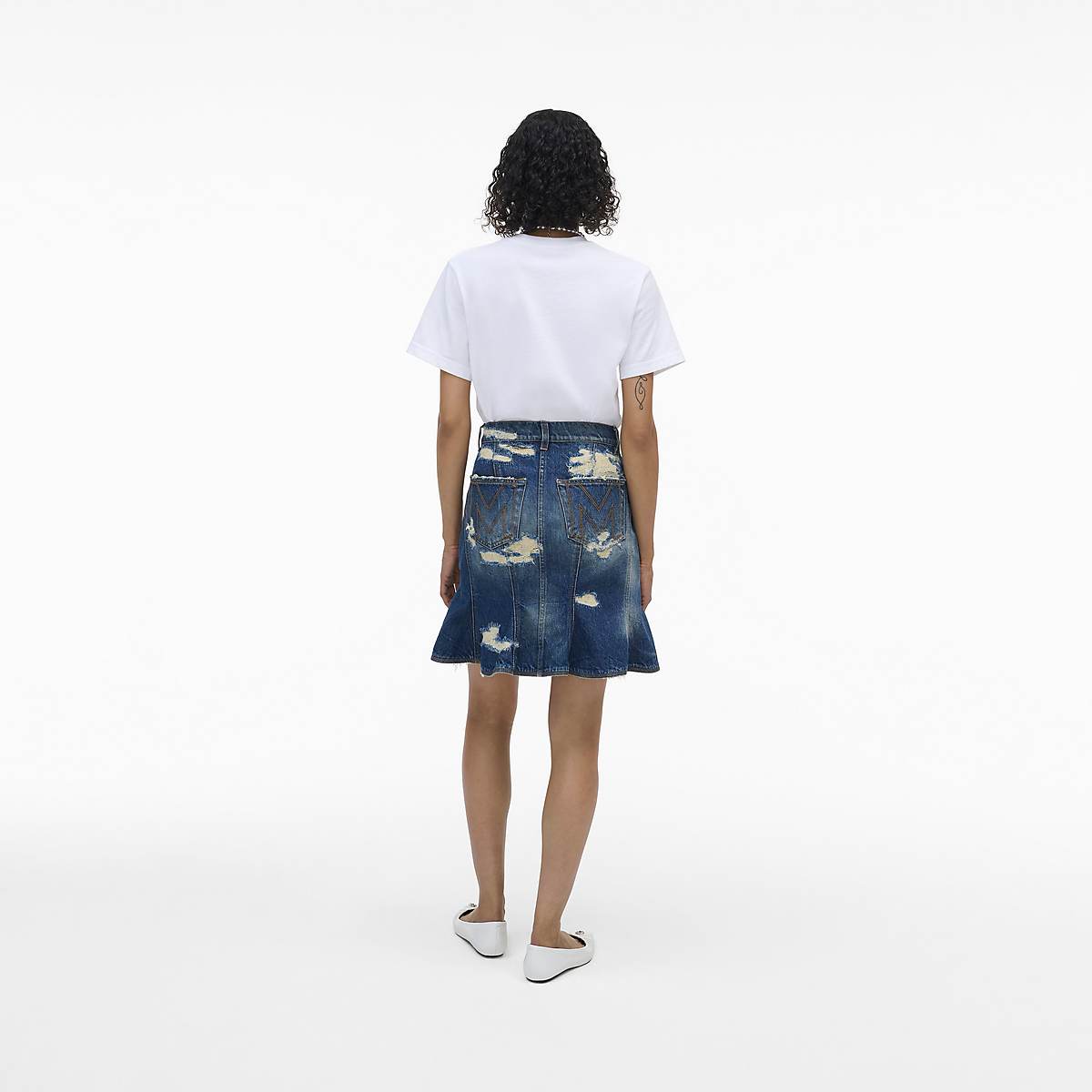 Women Marc Jacobs Rip And Repair Fluted Mini Skirts Indigo | UK MJ6519-R49