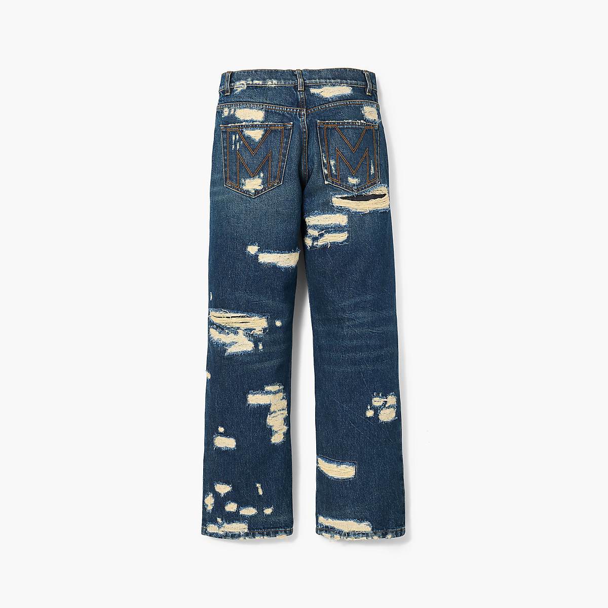 Women Marc Jacobs Rip And Repair Straight Jeans Indigo | UK MJ5381-T34