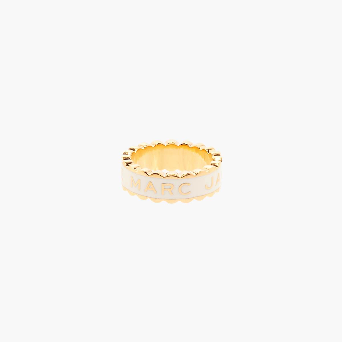 Women Marc Jacobs Scallop Medallion Rings Cream / Gold | UK MJ6247-V30