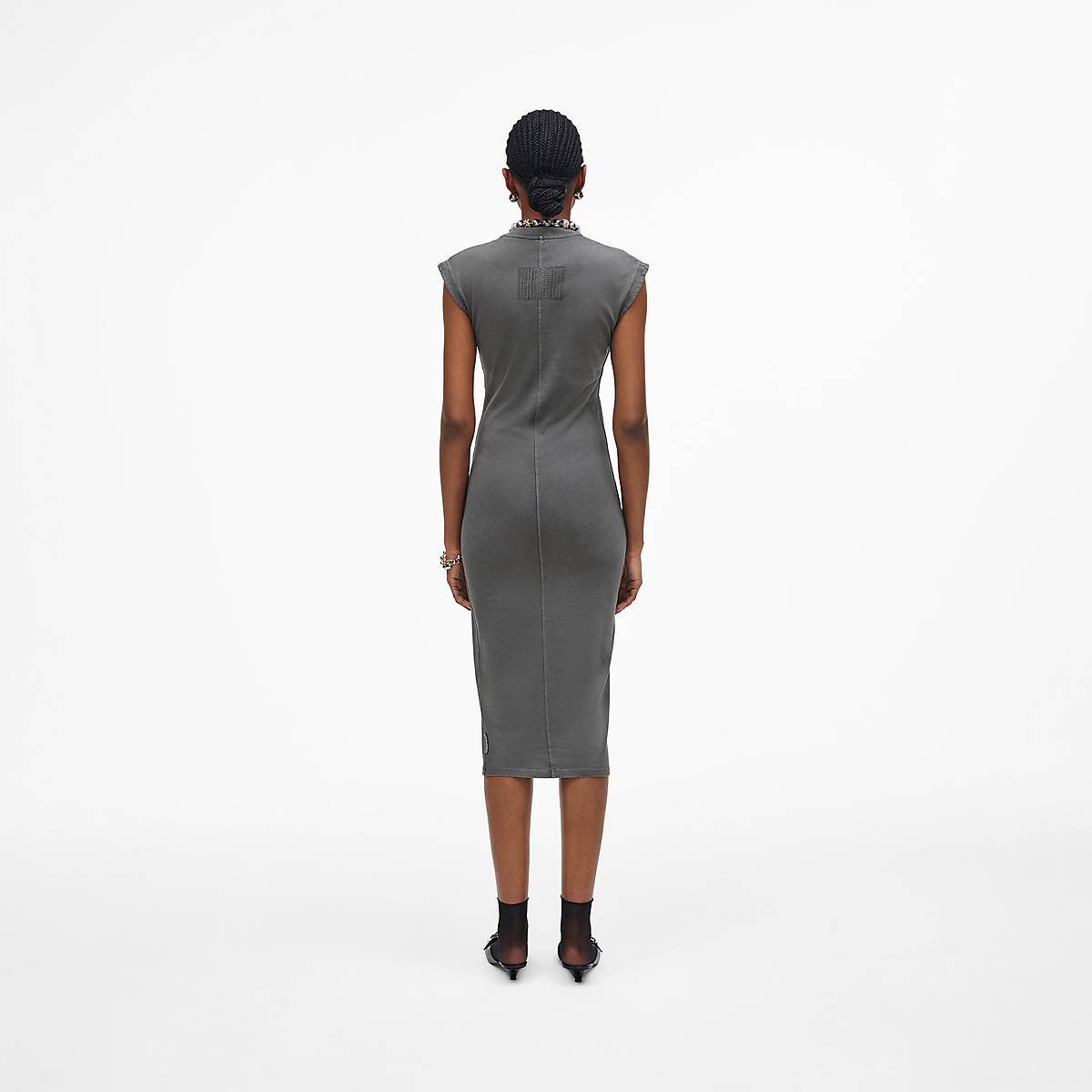 Women Marc Jacobs Seamed Up Dress Grey | UK MJ0179-Y06