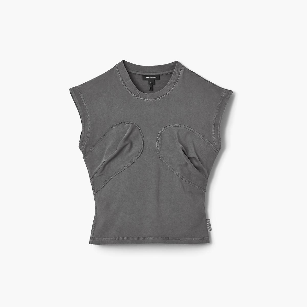 Women Marc Jacobs Seamed Up Tee T-Shirt Grey | UK MJ4895-R86