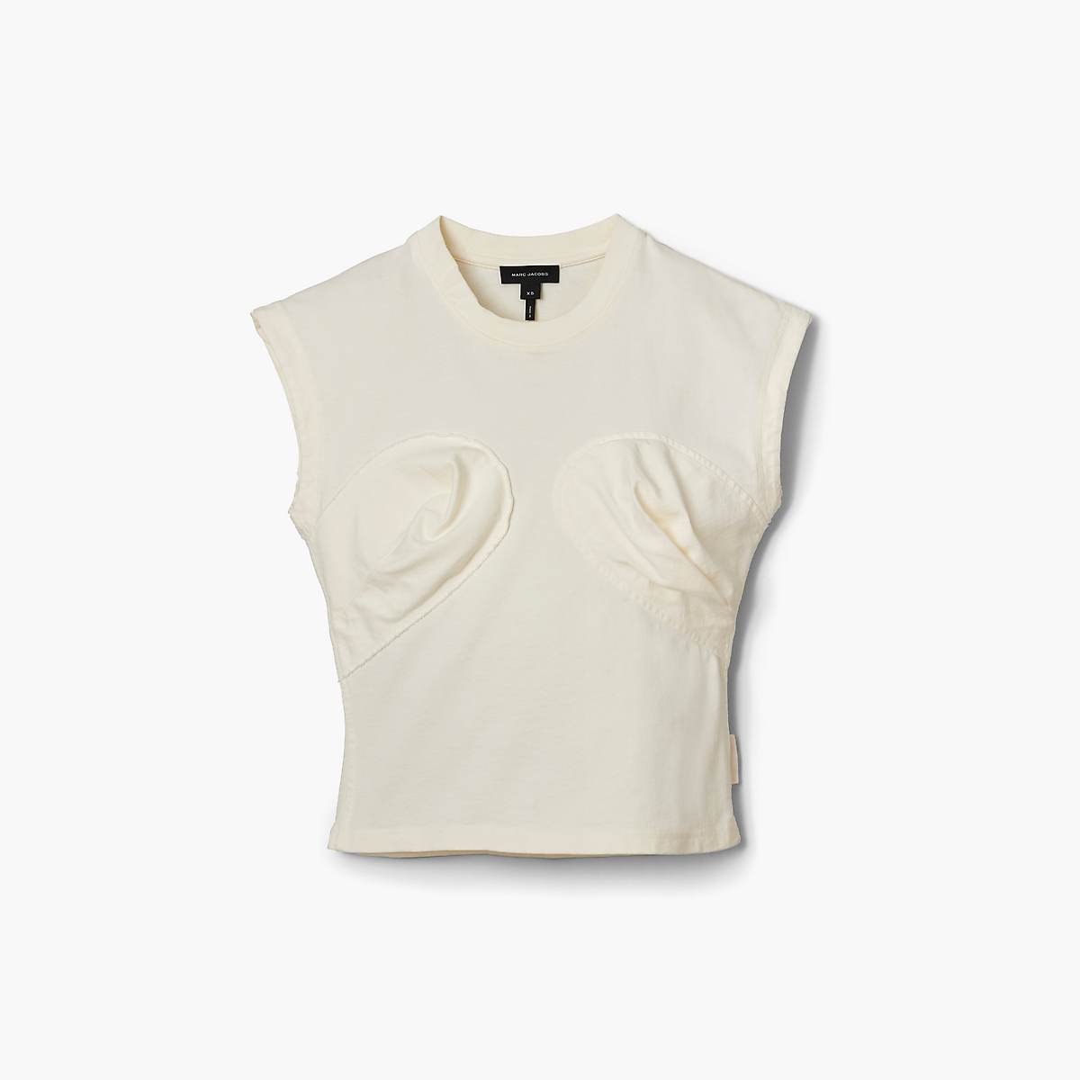 Women Marc Jacobs Seamed Up Tee T-Shirt White | UK MJ8529-E93