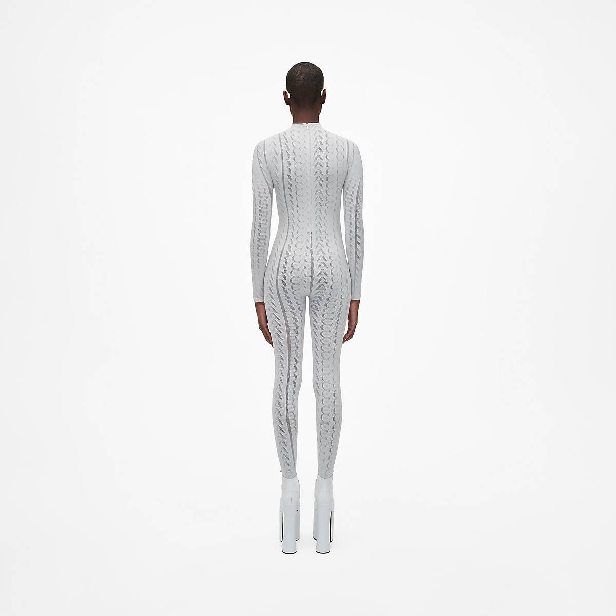 Women Marc Jacobs Seamless Catsuit Bodysuit White | UK MJ2781-Y03