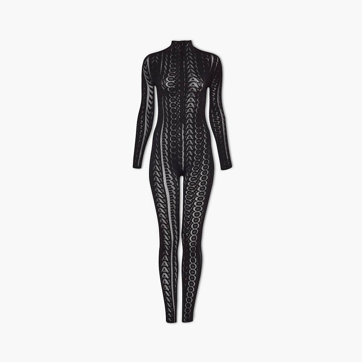 Women Marc Jacobs Seamless Catsuit Bodysuit Black | UK MJ0982-U41